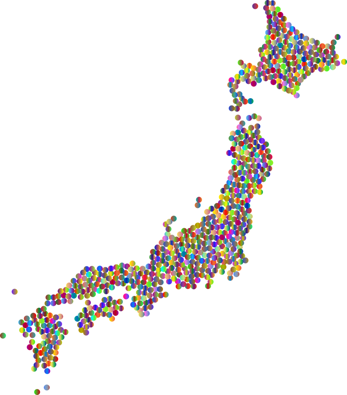 japan circles dots map country 5905996